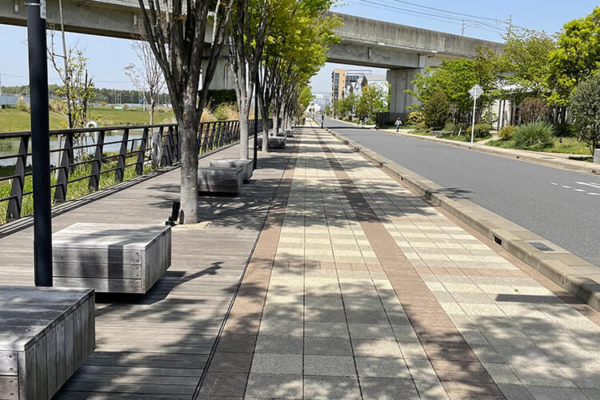 柏の葉T-SITE脇 歩専道